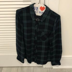 Rails Tops - Rails Hunter Green and Navy Plaid Shirt! Rails Tops - Rails Hunter Green and Navy Plaid Shirt!